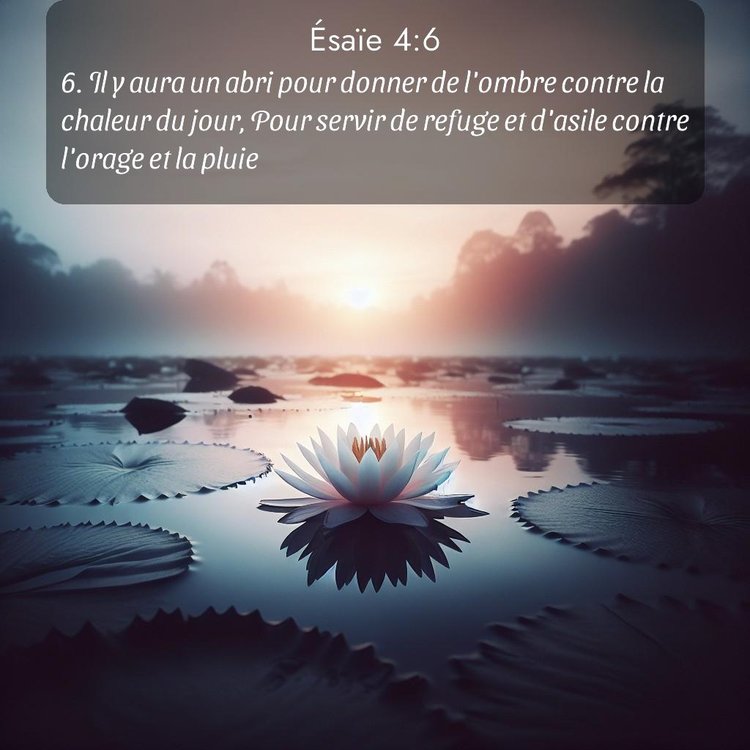 Segond Ésaïe 4:6