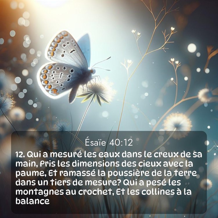 Segond Ésaïe 40:12