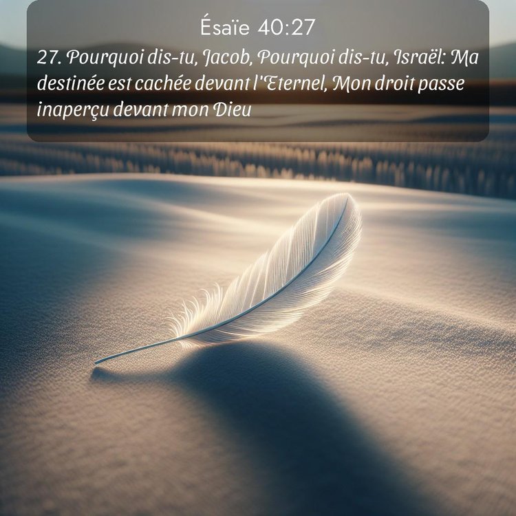 Segond Ésaïe 40:27