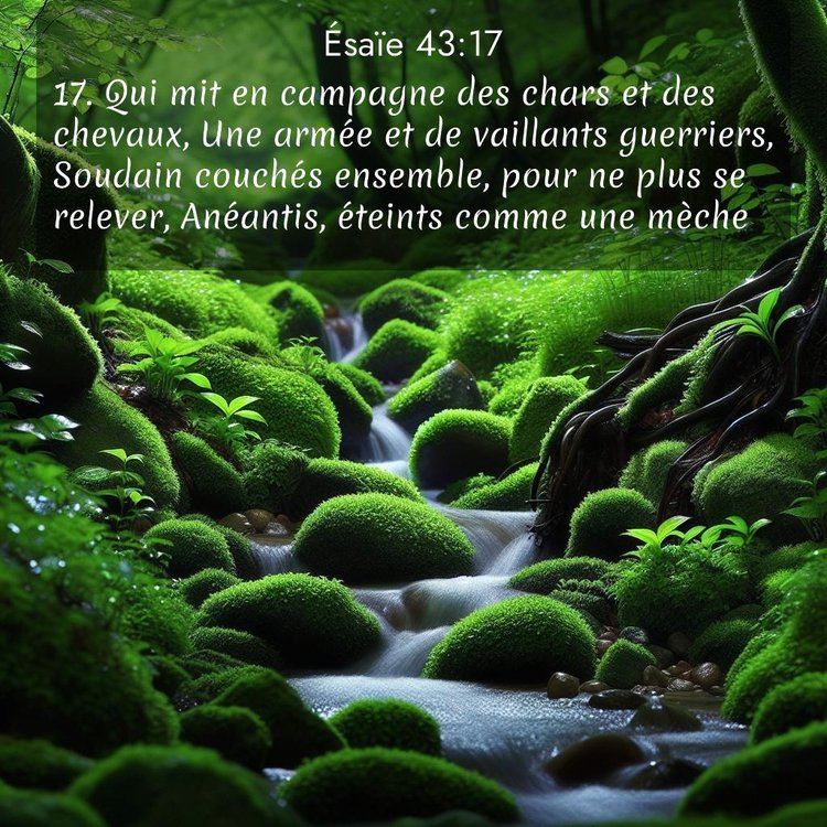 Segond Ésaïe 43:17