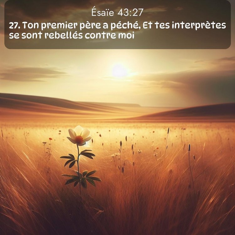 Segond Ésaïe 43:27