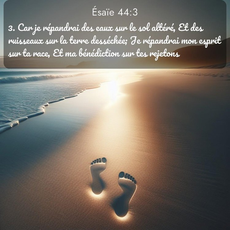 Segond Ésaïe 44:3