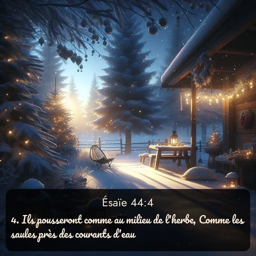 Segond Ésaïe  ; image nature: image avec le verset biblique :Ils pousseront comme au milieu de l&#039;herbe, Comme les saules près des courants d&#039;eau. ;  ; 44:4
