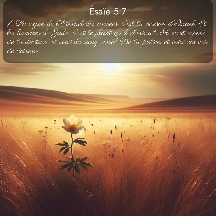 Segond Ésaïe 5:7