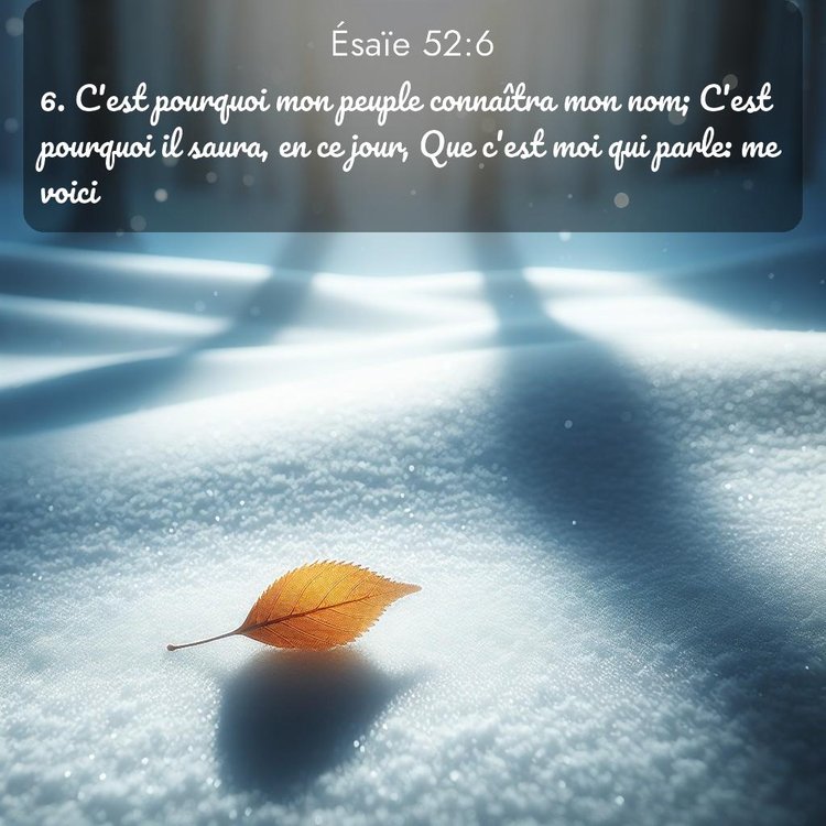 Segond Ésaïe 52:6