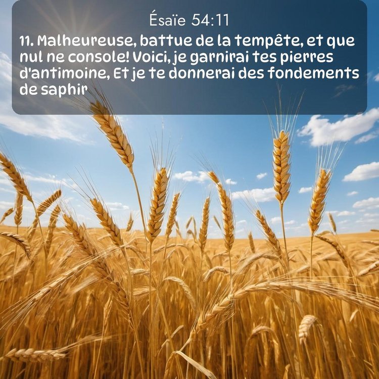 Segond Ésaïe 54:11