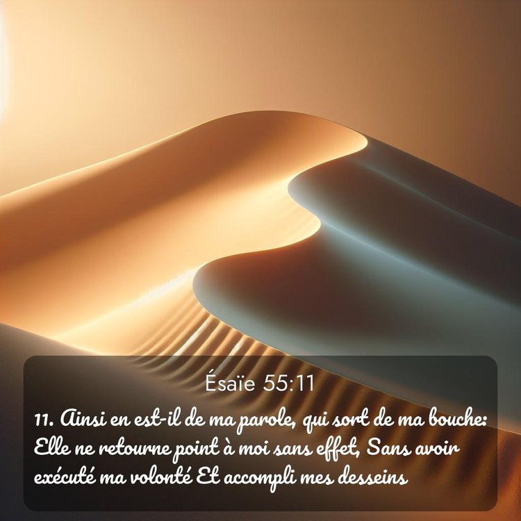 Segond Ésaïe 55:11