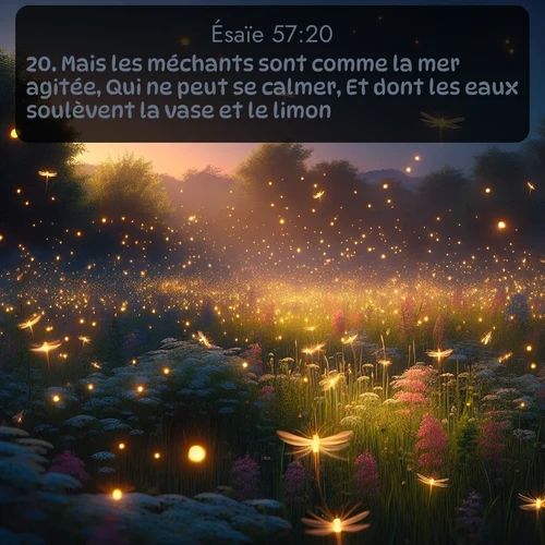 Segond Ésaïe  ; image nature: image avec le verset biblique :Mais les méchants sont comme la mer agitée, Qui ne peut se calmer, Et dont les eaux soulèvent la vase et le limon. ;  ; 57:20