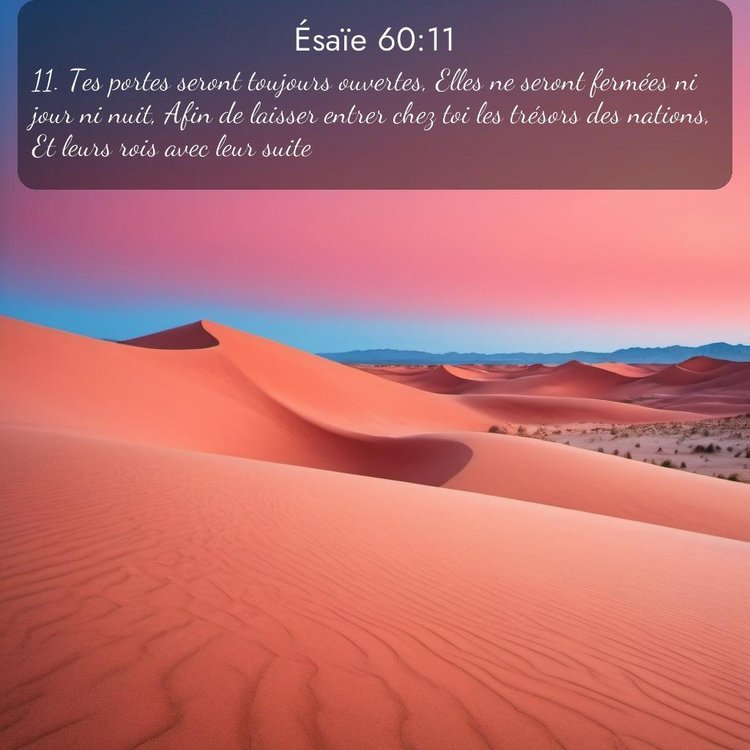 Segond Ésaïe 60:11