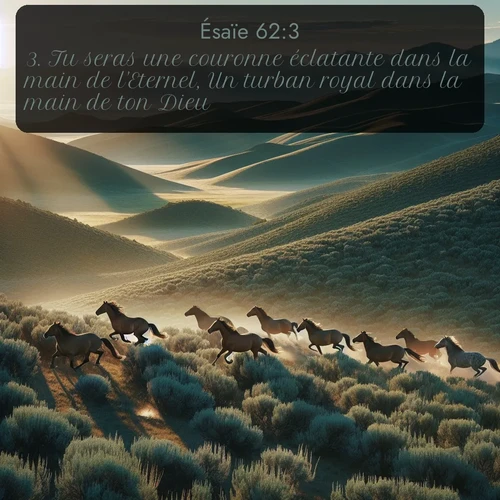 Segond Ésaïe  ; image nature: image avec le verset biblique :Tu seras une couronne éclatante dans la main de l&#039;Eternel, Un turban royal dans la main de ton Dieu. ;  ; 62:3