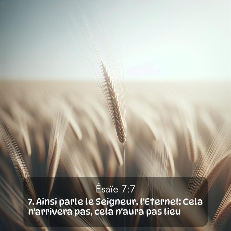 Segond Ésaïe 7:7