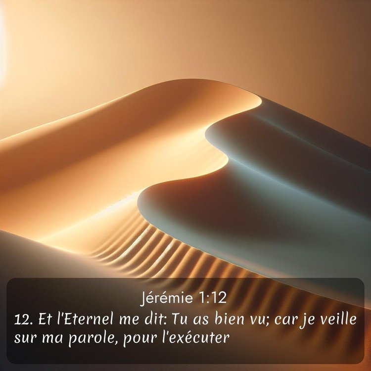 Segond Jérémie 1:12