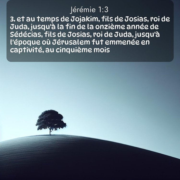 Segond Jérémie 1:3