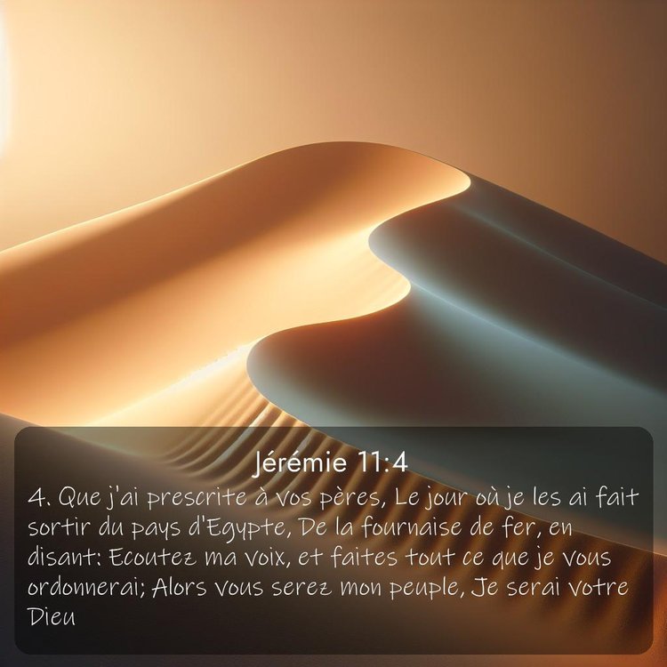 Segond Jérémie 11:4