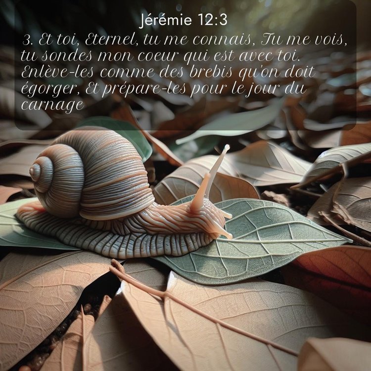 Segond Jérémie 12:3