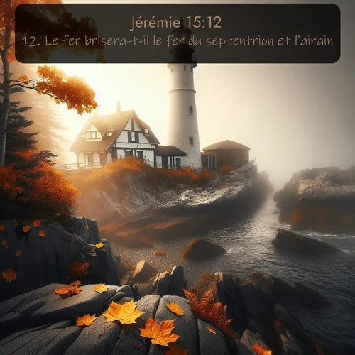 Segond Jérémie  ; image nature: image avec le verset biblique :Le fer brisera-t-il le fer du septentrion et l&#039;airain? ;  ; 15:12