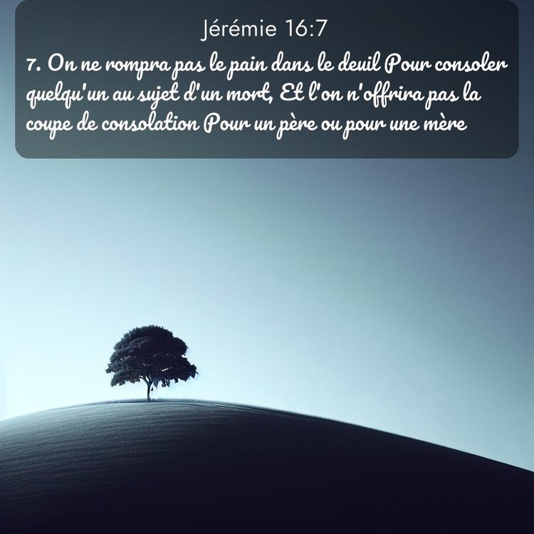 Segond Jérémie 16:7