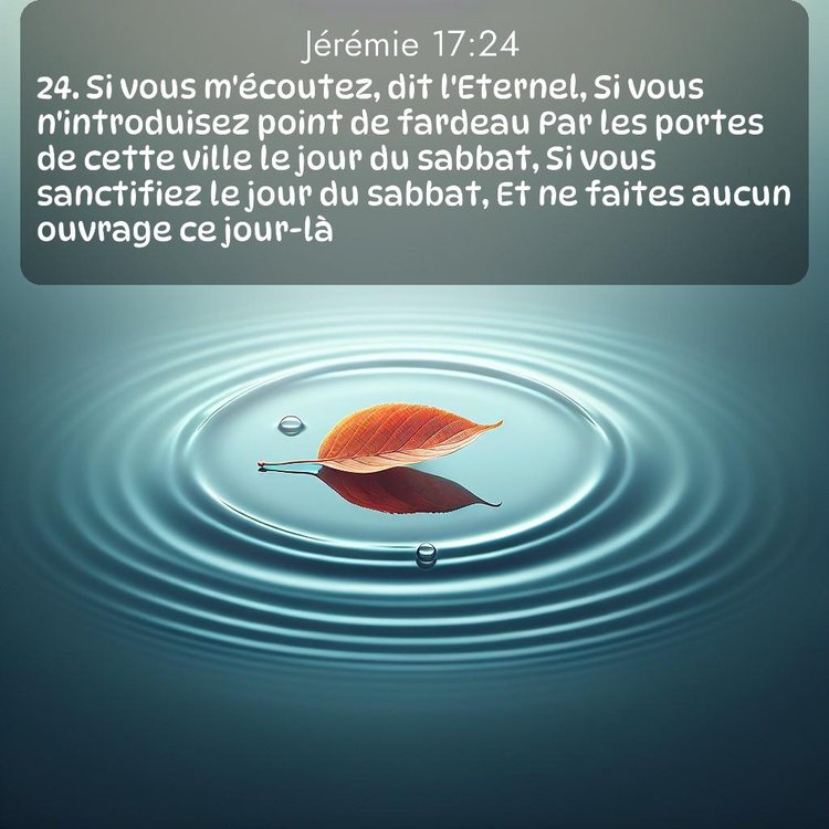 Segond Jérémie 17:24