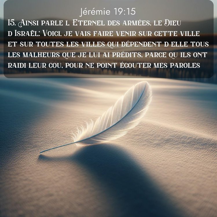 Segond Jérémie 19:15