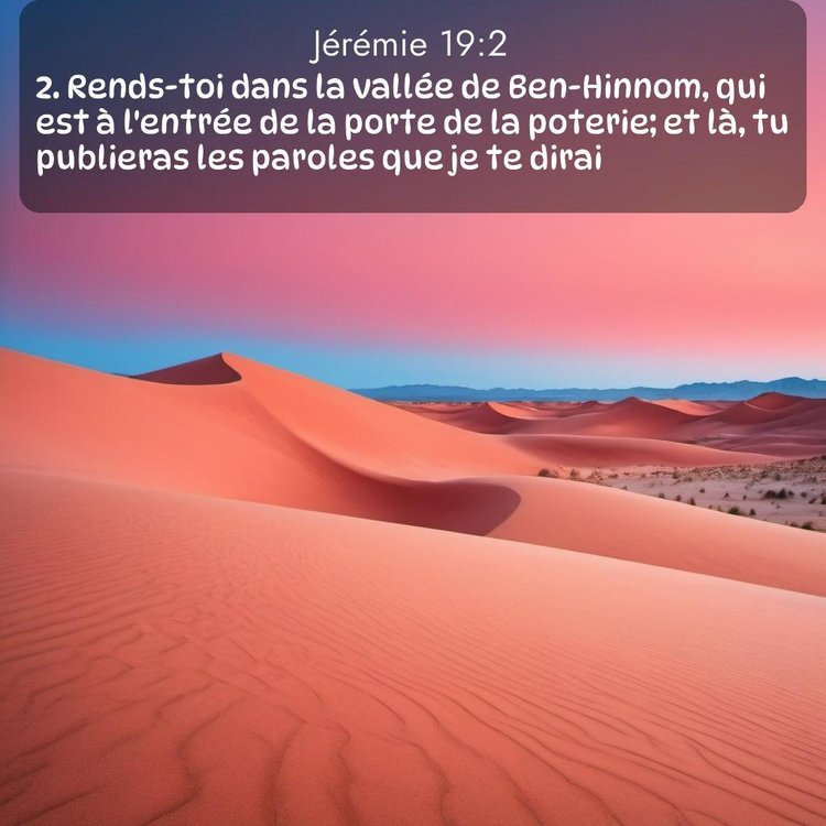 Segond Jérémie 19:2