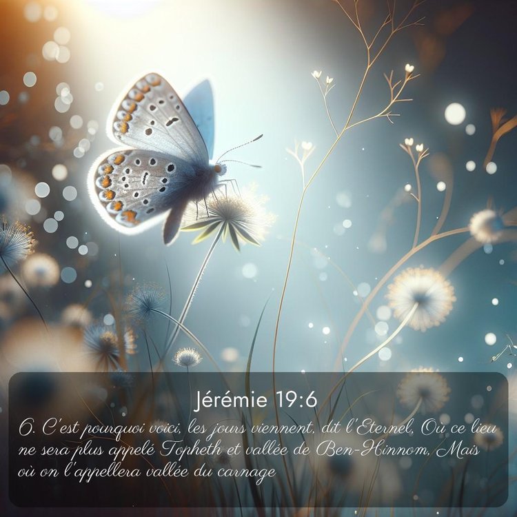 Segond Jérémie 19:6