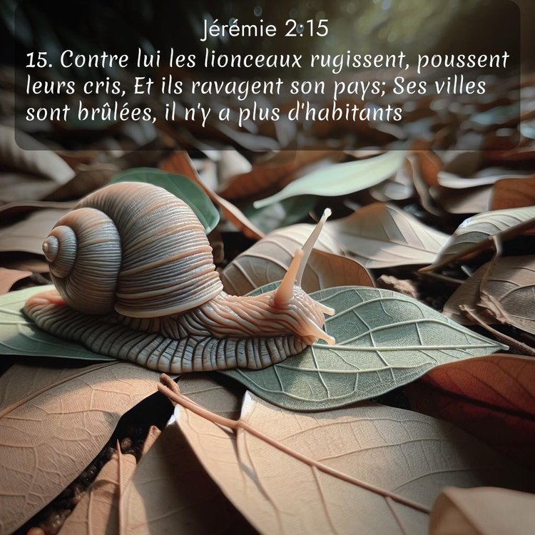 Segond Jérémie 2:15