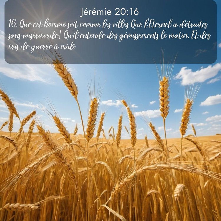 Segond Jérémie 20:16