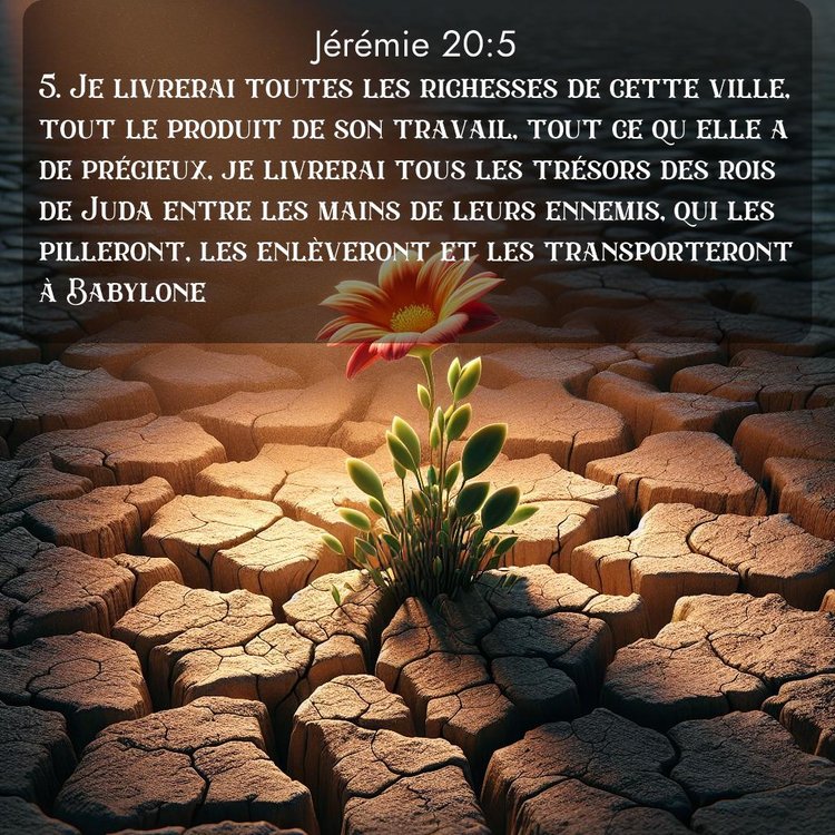 Segond Jérémie 20:5