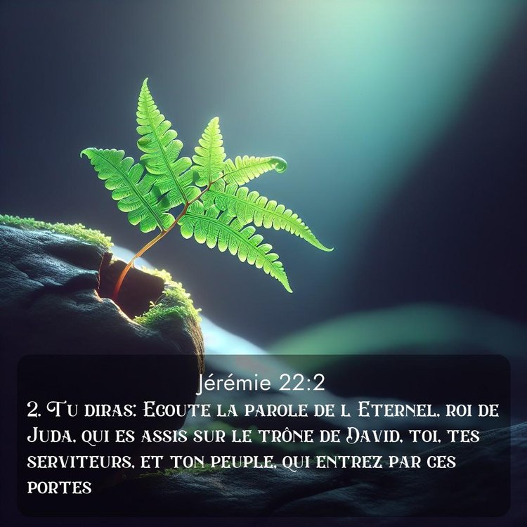 Segond Jérémie 22:2