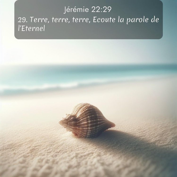 Segond Jérémie 22:29