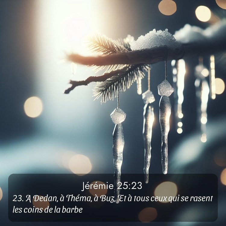 Segond Jérémie 25:23