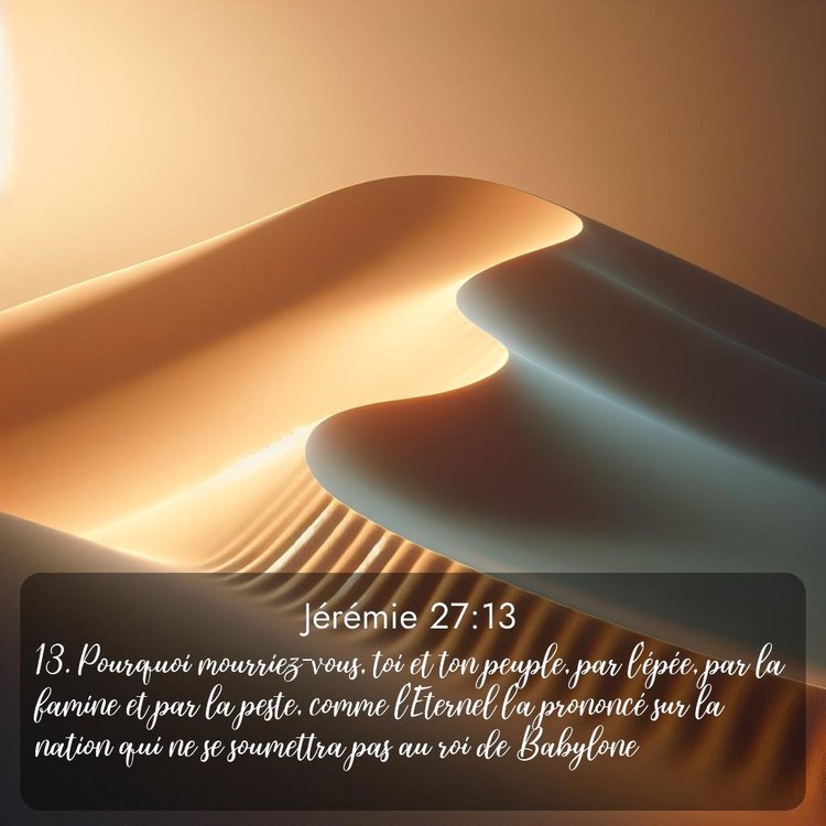 Segond Jérémie 27:13