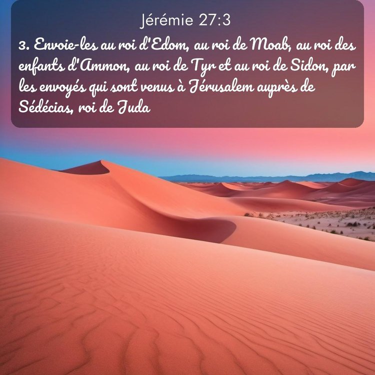 Segond Jérémie 27:3