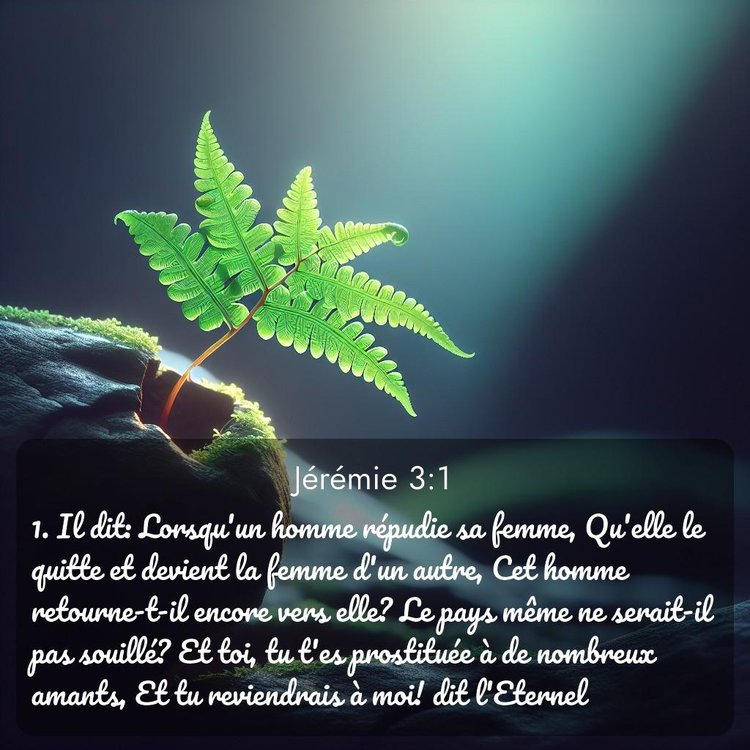 Segond Jérémie 3:1