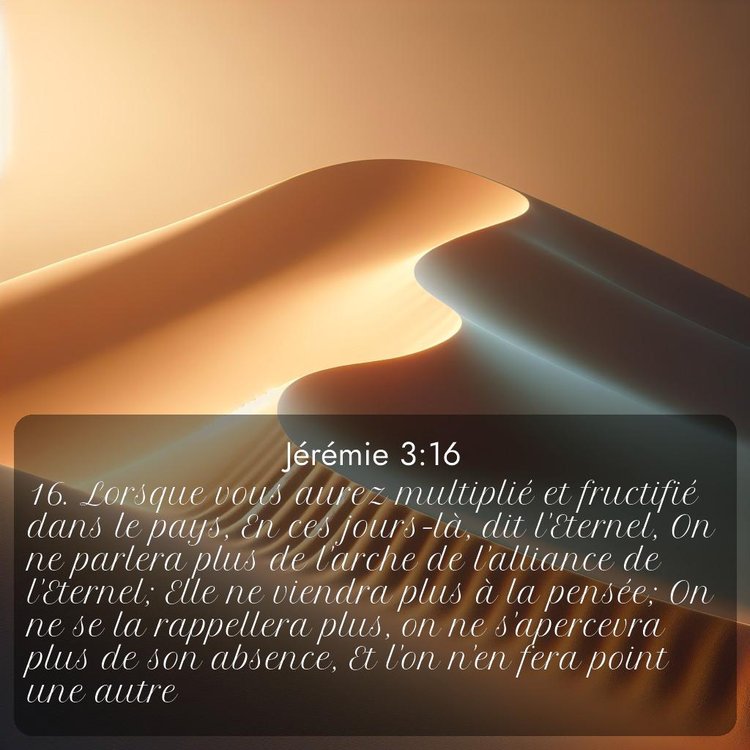 Segond Jérémie 3:16