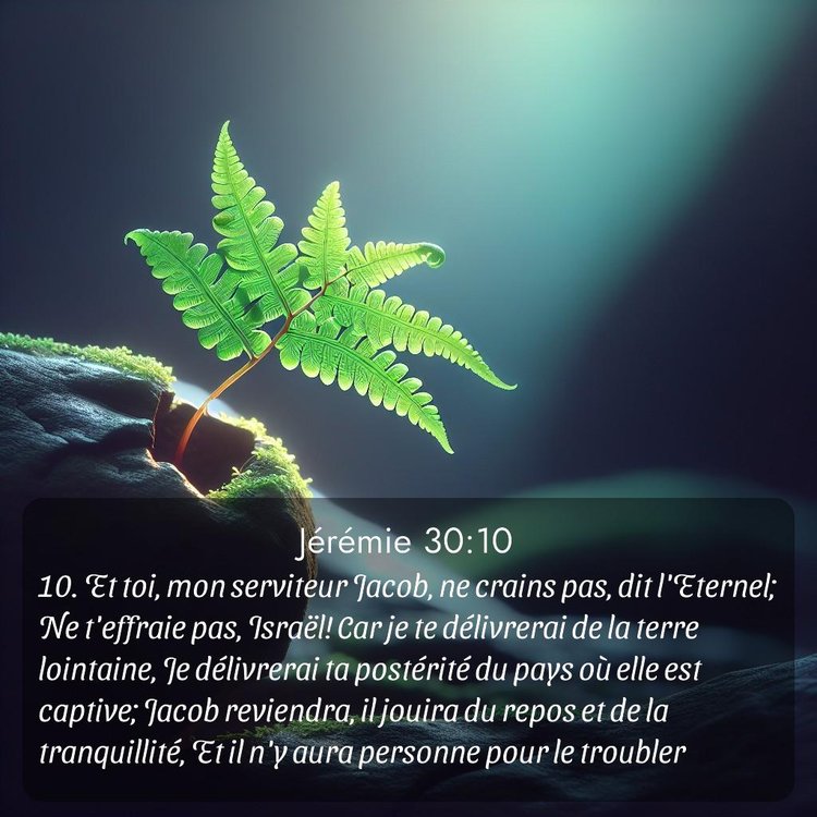 Segond Jérémie 30:10