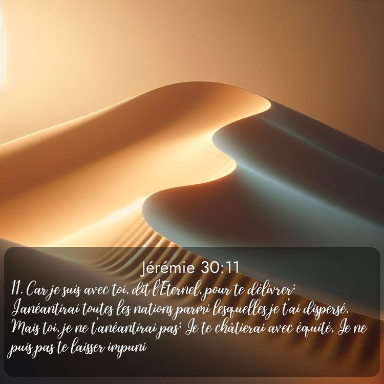 Segond Jérémie 30:11