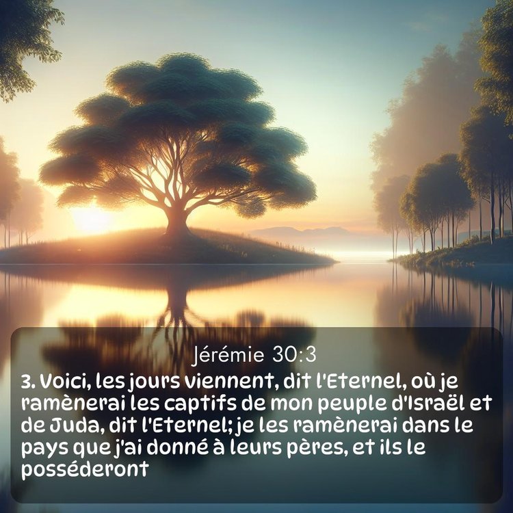 Segond Jérémie 30:3