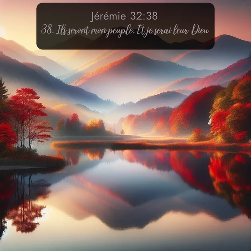 Segond Jérémie  ; image nature: image avec le verset biblique :Ils seront mon peuple, Et je serai leur Dieu. ;  ; 32:38