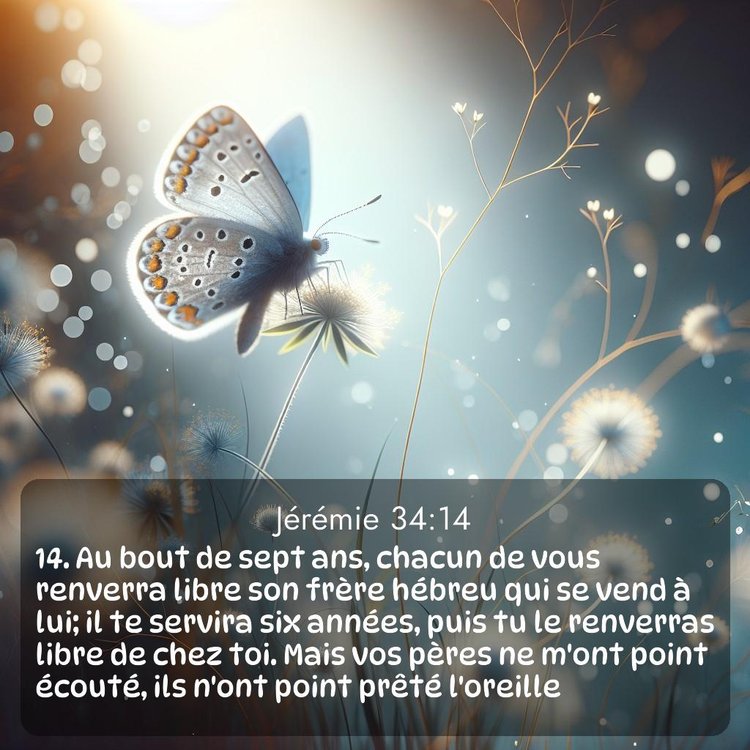 Segond Jérémie 34:14