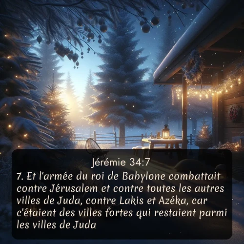 Segond Jérémie  ; image nature: image avec le verset biblique :Et l&#039;armée du roi de Babylone combattait contre Jérusalem et contre toutes les autres villes de Juda, contre Lakis et Azéka, car c&#039;étaient des villes fortes qui restaient parmi les villes de Juda. ;  ; 34:7
