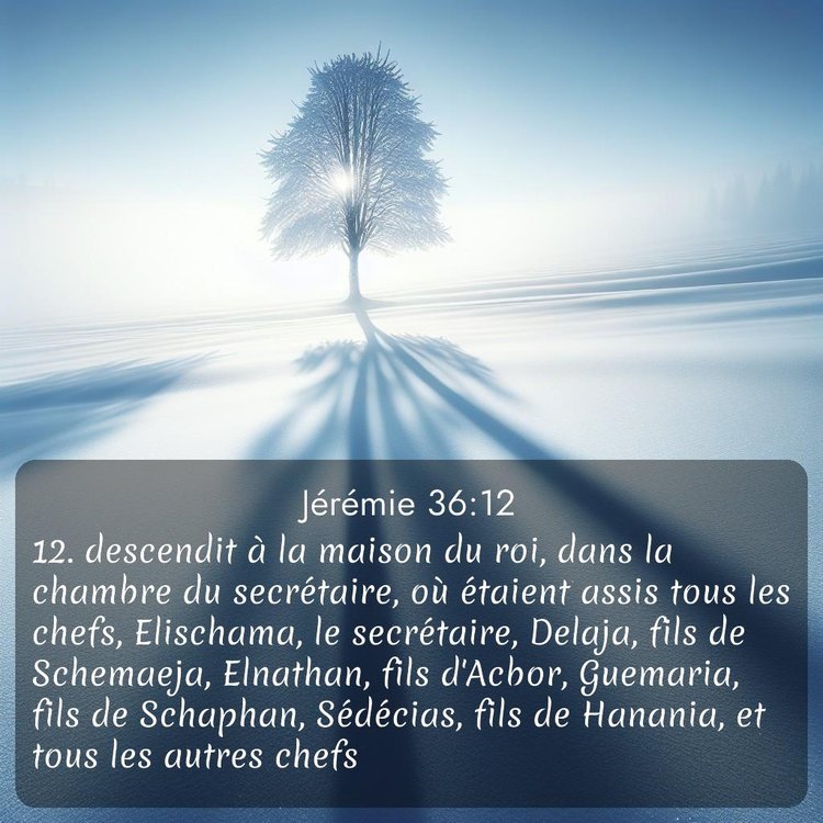 Segond Jérémie 36:12