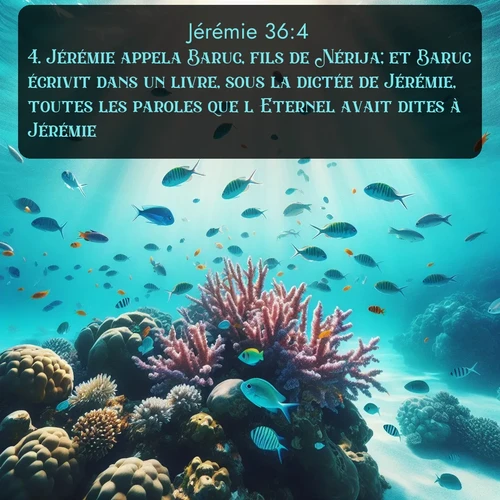 Segond Jérémie  ; image nature: image avec le verset biblique :Jérémie appela Baruc, fils de Nérija; et Baruc écrivit dans un livre, sous la dictée de Jérémie, toutes les paroles que l&#039;Eterne</p><p>Lire le verset dans son contexte : <br><a href=