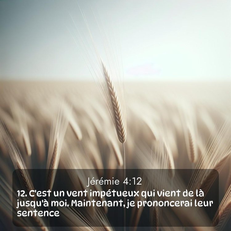 Segond Jérémie 4:12