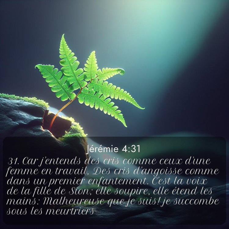 Segond Jérémie 4:31