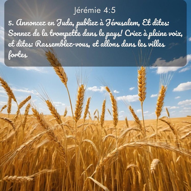 Segond Jérémie 4:5