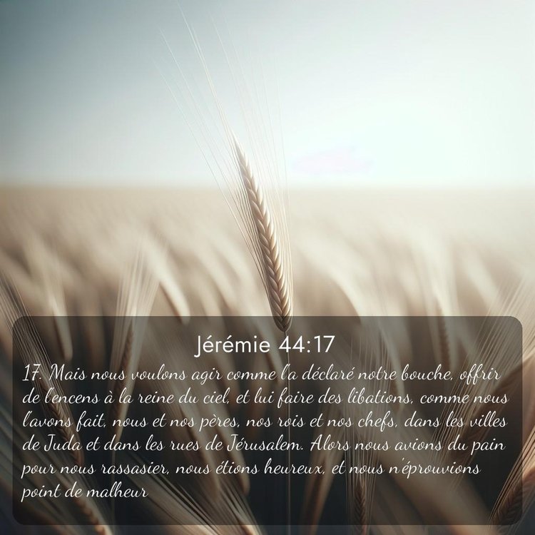 Segond Jérémie 44:17