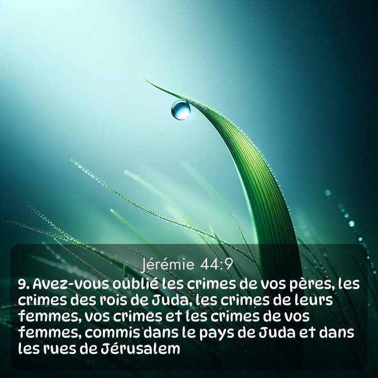 Segond Jérémie 44:9