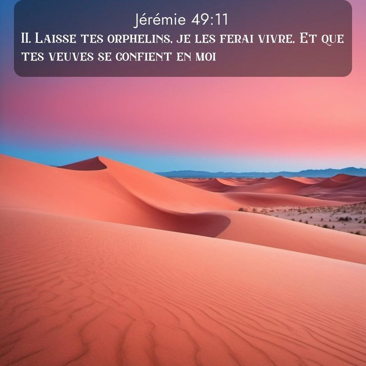 Segond Jérémie 49:11