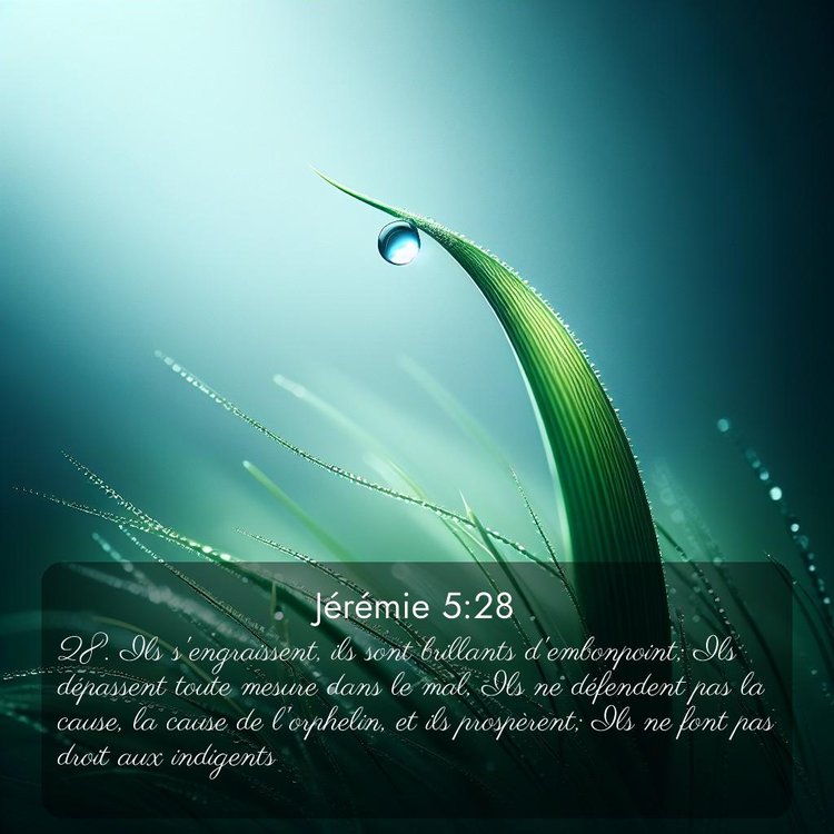 Segond Jérémie 5:28